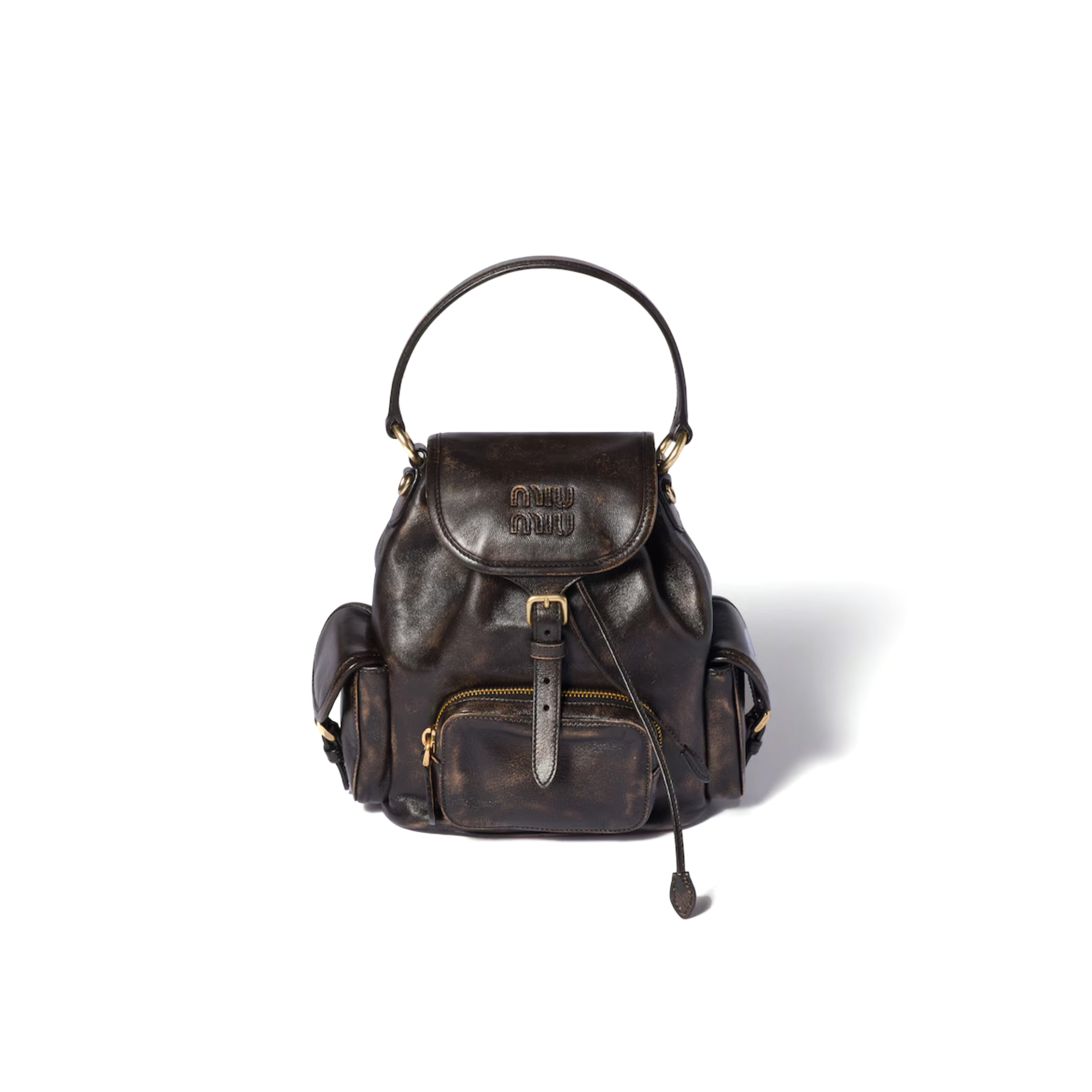 MIU MIU LEATHER BACKPACK 5BZ043 (22*18*11.5cm)